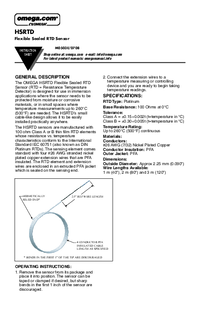 Thumbnail of document Manual - HSRTD-3 Flexible Sealed PFA RTD Sensor, ROHS